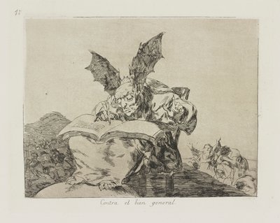 Contra el bien general, Platte 71 aus der Serie Los desastres de la guerra von Francisco de Goya
