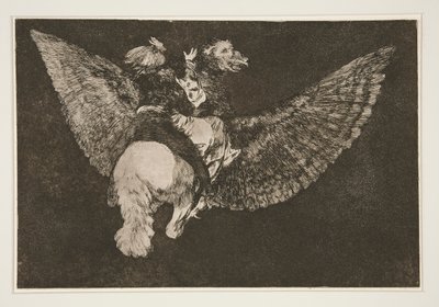 Disparate volante (Fliegende Torheit), pl. 5 aus der Serie Los proverbios von Francisco de Goya