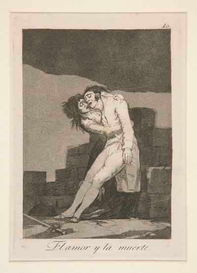 El amor y la muerte, Platte 10 aus der Serie Los caprichos von Francisco de Goya