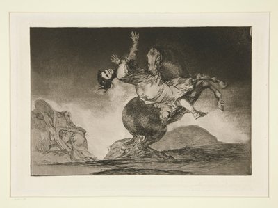 El caballo raptor (Der Pferdeentführer), pl. 10 aus der Serie Los proverbios von Francisco de Goya