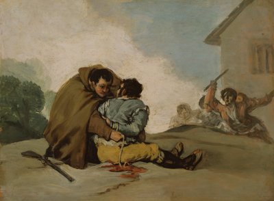 Bruder Pedro bindet El Maragato mit einem Seil, ca. 1806 von Francisco de Goya