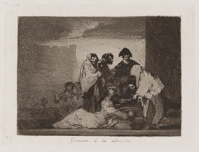 Gracias ? la almorta (Dank der Hirse), Platte 51 aus Los desastres de la guerra (Die Schrecken des Krieges) von Francisco de Goya