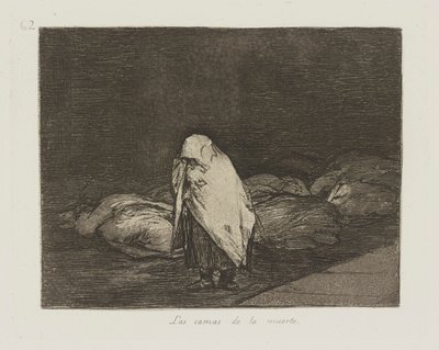 Die Betten des Todes, Platte 62 aus der Serie Los desastres de la guerra (Die Schrecken des Krieges) von Francisco de Goya