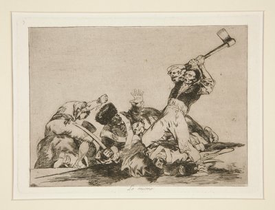 Lo mismo (Dasselbe), pl. 3 aus Los desastres de la guerra von Francisco de Goya