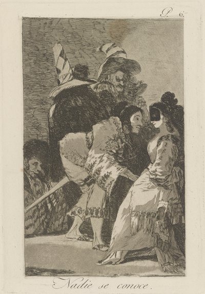 Nadie se conoce. (Niemand kennt sich selbst.), pl. 6 aus der Serie Los caprichos von Francisco de Goya