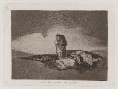Es gibt niemanden, der ihnen hilft, Platte 60 aus Los desastres de la guerra (Die Schrecken des Krieges) von Francisco de Goya