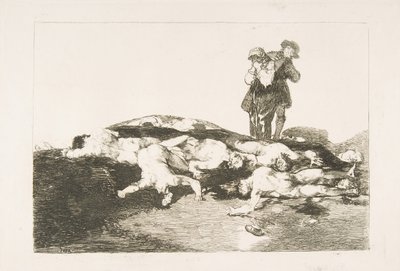 Tafel 18 aus Die Schrecken des Krieges Los Desastres de la Guerra: Begrabt sie und schweigt, 1810 von Francisco de Goya