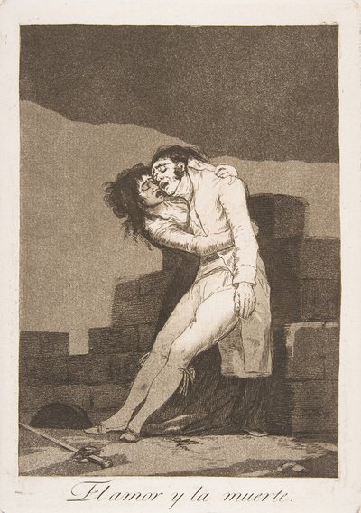 Platte 10 aus Los Caprichos: Liebe und Tod El amor y la muerte, 1799 von Francisco de Goya