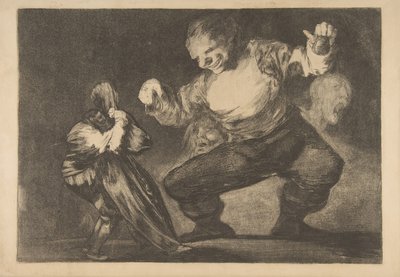 Tölpel, aus den Disparates von Francisco de Goya