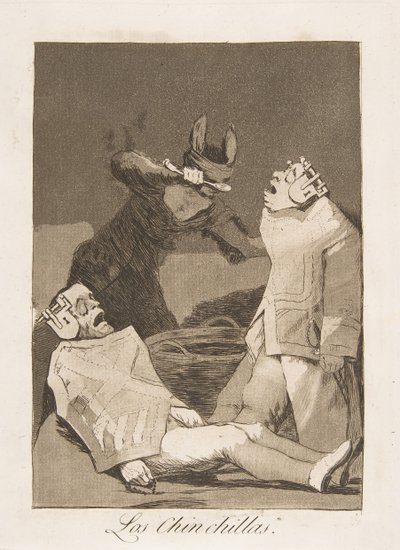 Platte 50 aus Los Caprichos: Die Chinchillas Los Chinchillas., 1799 von Francisco de Goya