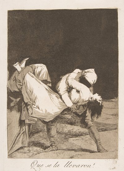 Platte 8 aus Los Caprichos: Sie haben sie entführt! Que se la llevaron!, 1799 von Francisco de Goya