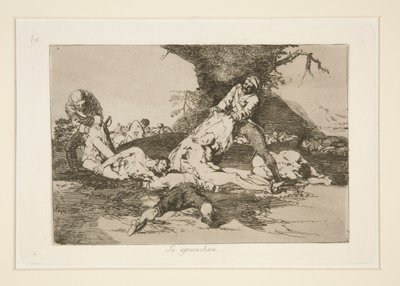 Sie machen Gebrauch davon, Platte 16 aus Los desastres de la guerra (Die Schrecken des Krieges) von Francisco de Goya