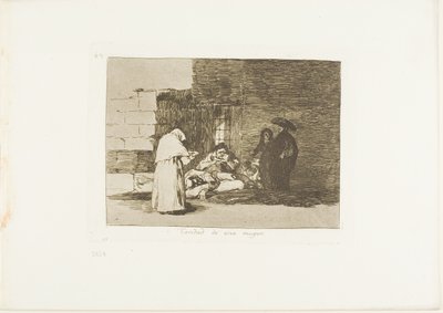 Die Wohltätigkeit einer Frau, Platte 49 aus Die Schrecken des Krieges von Francisco Jose de Goya y Lucientes