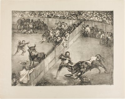 Stierkampf in einem geteilten Ring, aus Die Stiere von Bordeaux von Francisco Jose de Goya y Lucientes