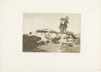 Begrabe sie und schweige, Platte 18 aus Die Schrecken des Krieges von Francisco Jose de Goya y Lucientes