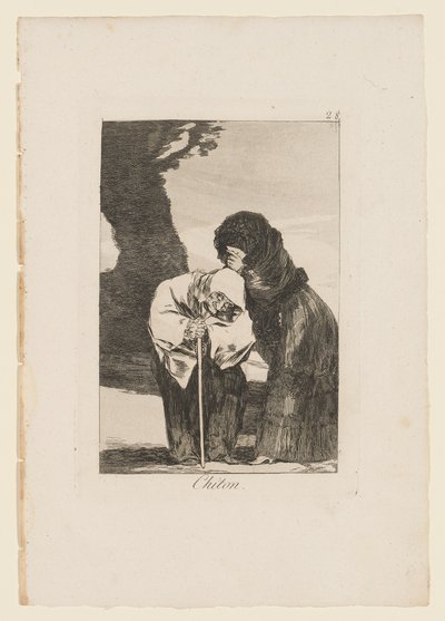 Chiton, Tafel aus "Los Caprichos", 1799 von Francisco de Goya