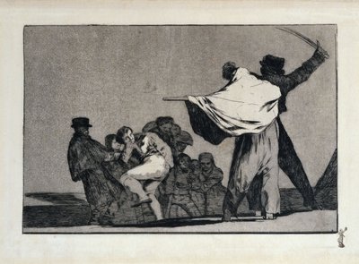 Disparate conocido, auch: Proverbio adicional: ¡Qué guerrero! von Francisco Jose de Goya y Lucientes