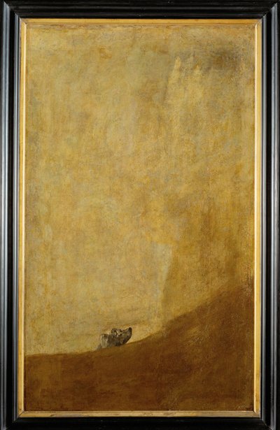 Hund, halb untergetaucht von Francisco Jose de Goya y Lucientes