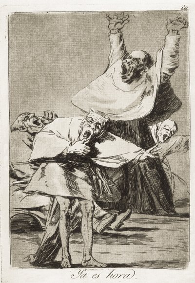 GOYA Y LUCIENTES, Francisco de (1746-1828). Es ist Zeit. 1797-1799. Tafel 80 aus "Los Caprichos", Radierung, polierte Aquatinta, Kaltnadel und Meißel. Romantik. Gravur. Radierung. SPANIEN. MADRID (AUTONOME GEMEINSCHAFT). Madrid. Nationalbibliothek von Francisco Jose de Goya y Lucientes