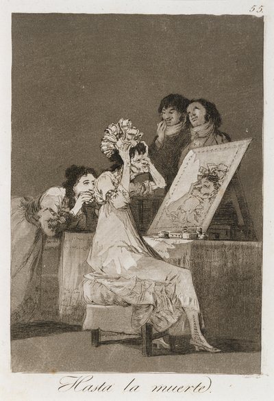 Hasta la muerta aus Los Caprichos, veröffentlicht 1799 von Francisco de Goya