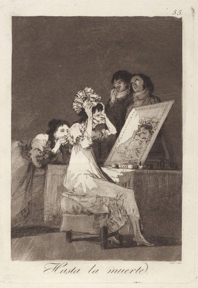 Bis zum Tod, Tafel 55 aus Los Caprichos von Francisco Jose de Goya y Lucientes
