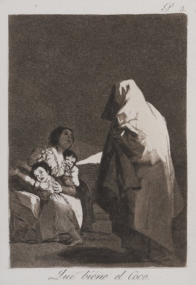 Hier kommt der Bogey-Mann (Que viene el Coco) von Francisco de Goya