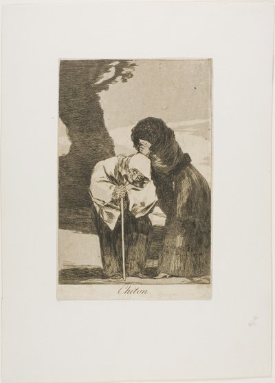Hush, Blatt 28 aus Los Caprichos von Francisco Jose de Goya y Lucientes