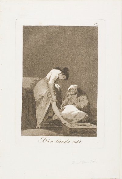 Es ist schön gespannt, Platte 17 aus Los Caprichos von Francisco Jose de Goya y Lucientes