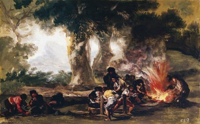 Herstellung von Kugeln in der Sierra de Tardienda - Öl auf Leinwand von Francisco de Goya