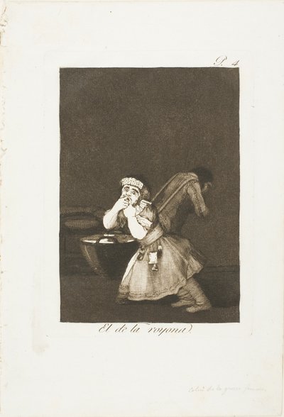 Nannys Junge, Platte vier aus Los Caprichos von Francisco Jose de Goya y Lucientes