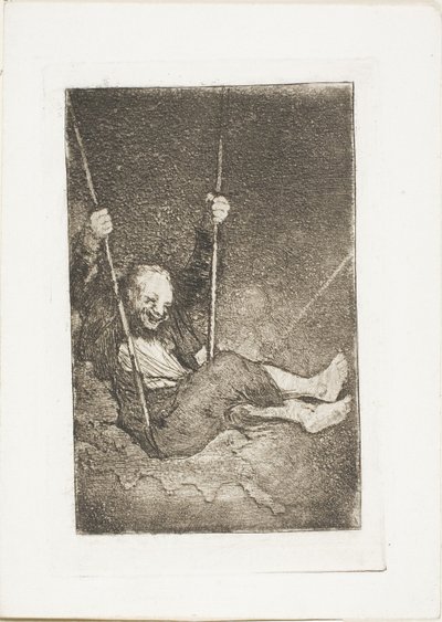 Alter Mann auf einer Schaukel von Francisco Jose de Goya y Lucientes