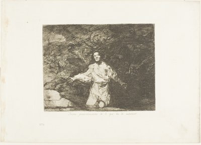 Traurige Vorahnungen dessen, was passieren wird, Platte eins aus Die Schrecken des Krieges von Francisco Jose de Goya y Lucientes