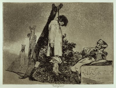 Auch hier nicht (Desastres de la Guerra 36) von Francisco Jose de Goya y Lucientes
