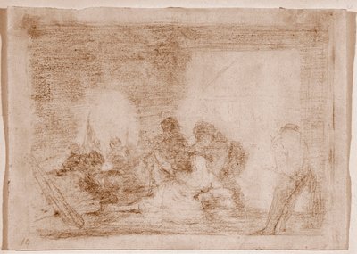 Die Schrecken des Krieges: Ein Mann Zeuge der Vergewaltigung seiner Frau von Francisco de Goya