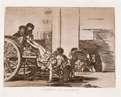 Die Schrecken des Krieges: Leichenwagen zum Friedhof von Francisco de Goya