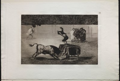 Stierkämpfe: Eine weitere Verrücktheit von ihm im selben Ring, 1876 von Francisco de Goya