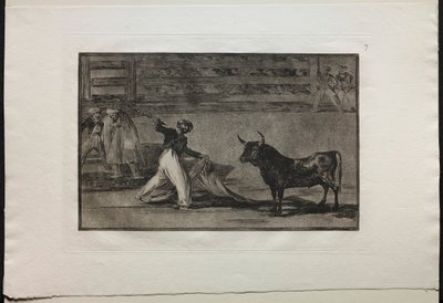Stierkämpfe: Ursprung der Harpunen oder Banderillas, 1876 von Francisco de Goya
