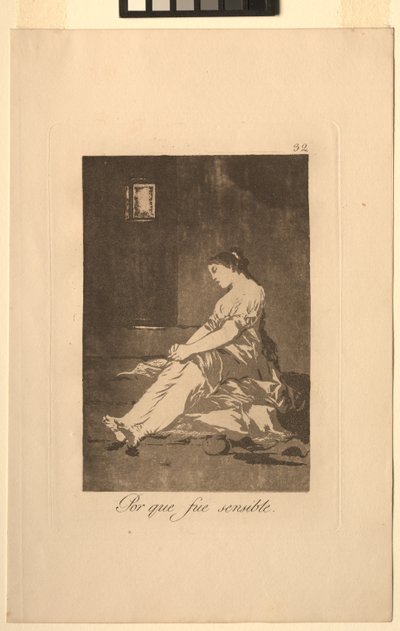 Caprichos: Weil sie empfänglich war von Francisco de Goya