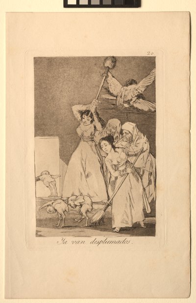Caprichos: Da gehen sie gerupft, d.h. ausgeplündert von Francisco de Goya