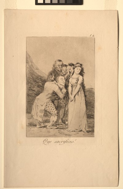 Caprichos: Was für ein Opfer! von Francisco de Goya