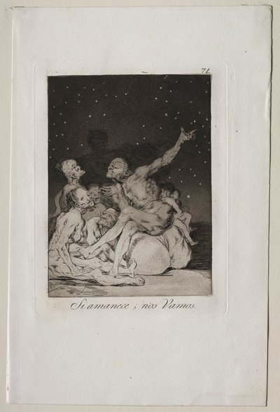 Caprichos: Wenn der Tag anbricht, werden wir losfahren von Francisco de Goya