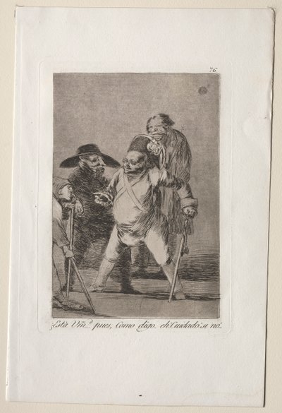 Caprichos: Du verstehst...Nun, wie ich sage...eh! Pass auf! Sonst.... von Francisco de Goya