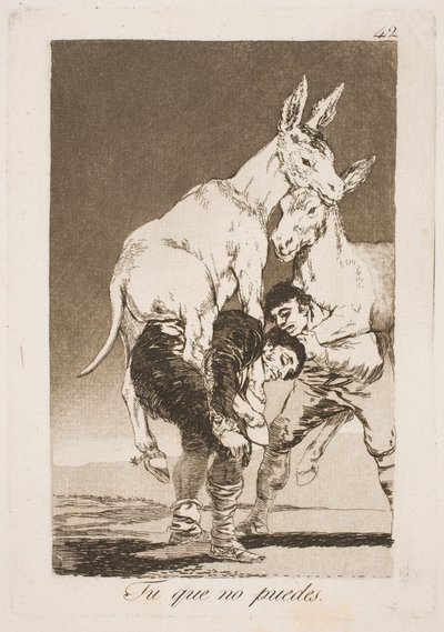 Du, der nicht kann, sollst mich auf deinem Rücken tragen von Francisco de Goya