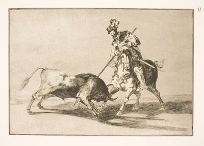 El Cid Campeador spießt einen anderen Stier auf von Francisco de Goya