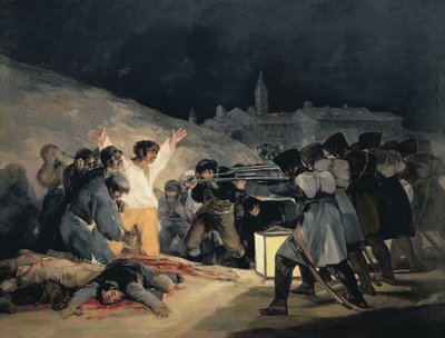 Hinrichtung der Verteidiger von Madrid, 3. Mai 1808, 1814 von Francisco de Goya