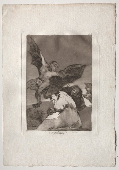 Ochenta Caprichos: Geschichtenerzähler - Windstöße, 1793-1798 von Francisco de Goya