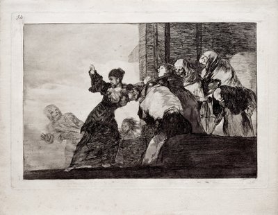 Armer Narr aus der Serie Los Disparates Follies, 1815-1819 von Francisco de Goya