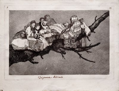 Lächerlicher Unsinn aus der Serie Los Disparates Follies, 1815-1819 von Francisco de Goya