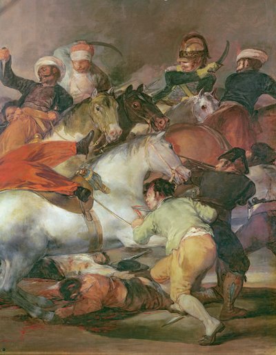 Der 2. Mai 1808, Madrid (Detail des unteren rechten Teils) von Francisco de Goya