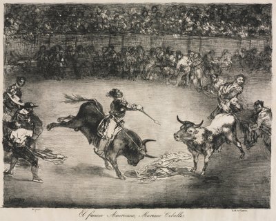 Die Stiere von Bordeaux: Der berühmte Amerikaner, Mariano Ceballos von Francisco de Goya